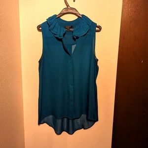 Rachel Zoe shear teal top